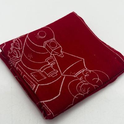 LOT 123J: Vintage Disneyland R.R. "Chief Engineer" Hankerchief - 16"x16"- Made in USA