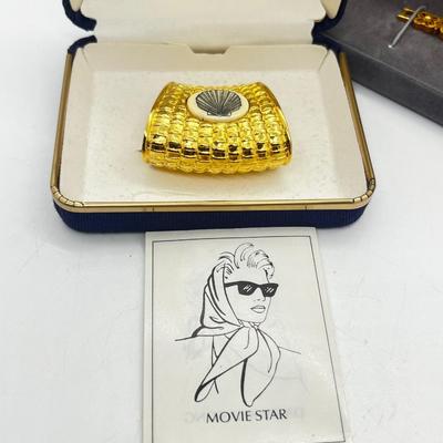 LOT 129J: Vintage Bracelet and Matching Earrings + Charter Club Scarf Clip
