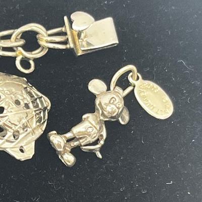 LOT 132J: Vintage Elco Sterling Charm Bracelet - 45.2 GTW