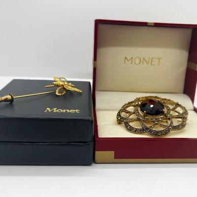 LOT 137J: Vintage Monet Brooches with Original Boxes