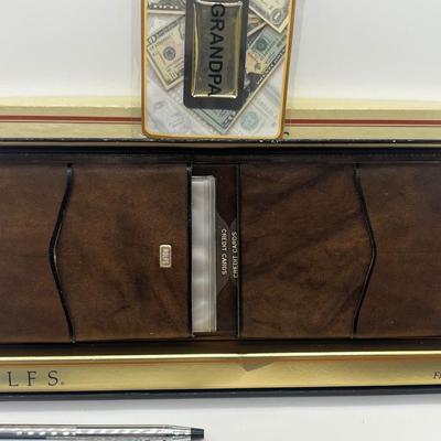 LOT 140J: Assorted Men's Lot: New in Package Wallet, "Grandpa" Money Clip, Pocket Knife and More!