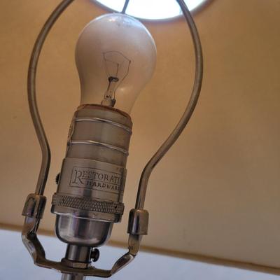 Pair of Restoration Hardware Metal Table Lamps (SR-EL)