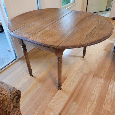 Solid Wood Drop Leaf Table (LR-EL)