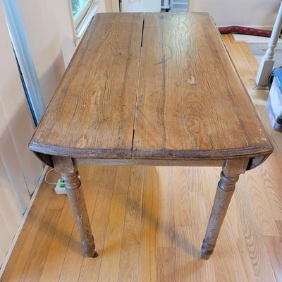 Solid Wood Drop Leaf Table (LR-EL)