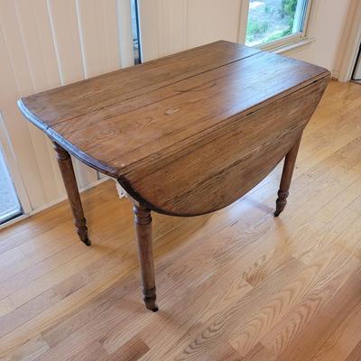 Solid Wood Drop Leaf Table (LR-EL)