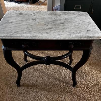 Marble top side table