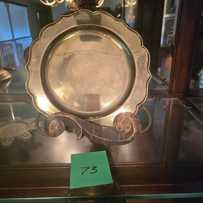 Brass plate with stand