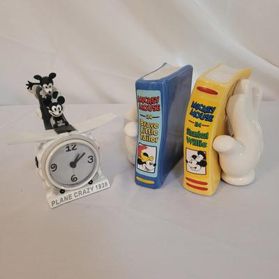 Mickey Mouse Bookends and Clock (SR-EL)