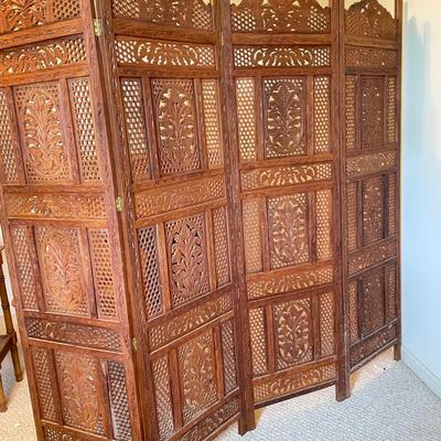 Carved Solid Wood Floor Screen (BGB-SS)