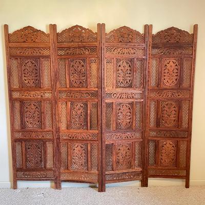 Carved Solid Wood Floor Screen (BGB-SS)