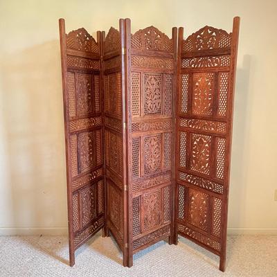 Carved Solid Wood Floor Screen (BGB-SS)