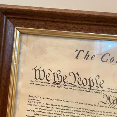 Framed Vintage Set incl Constitution, Declaration & Bill of Rights (BGB-SS)