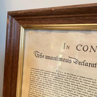 Framed Vintage Set incl Constitution, Declaration & Bill of Rights (BGB-SS)