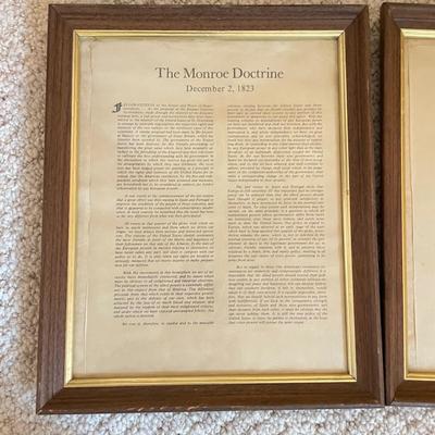 Framed Vintage Set incl Constitution, Declaration & Bill of Rights (BGB-SS)