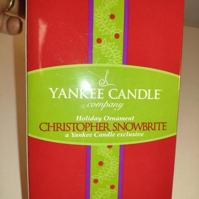 Yankee Candle Christopher Snowbrite Holiday Ornament with Original Box