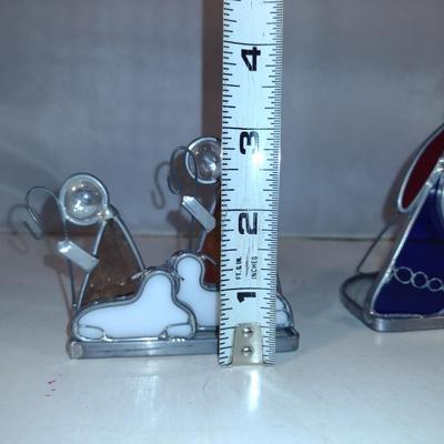 Stained Glass Nativity Design Tealight Candle Holders