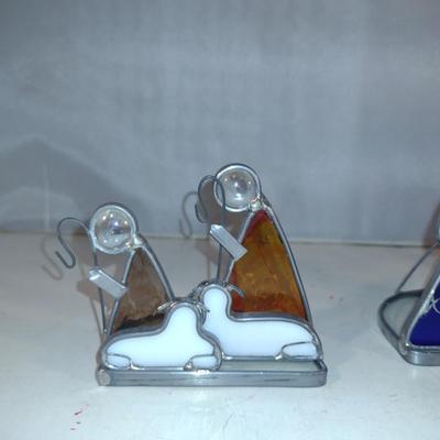 Stained Glass Nativity Design Tealight Candle Holders