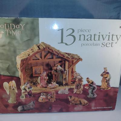 Festivities by Enesco 13 Piece Porcelain Nativity Set
