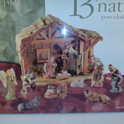 Festivities by Enesco 13 Piece Porcelain Nativity Set