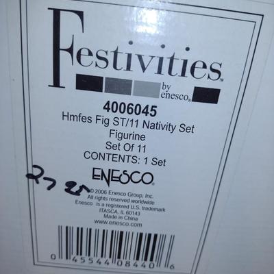 Festivities by Enesco 13 Piece Porcelain Nativity Set