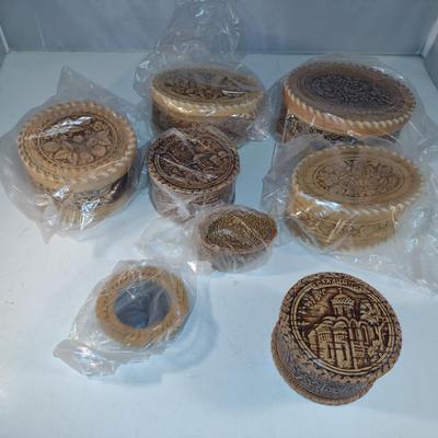 Assortment of Embossed Trinket Boxes
