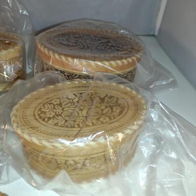 Assortment of Embossed Trinket Boxes
