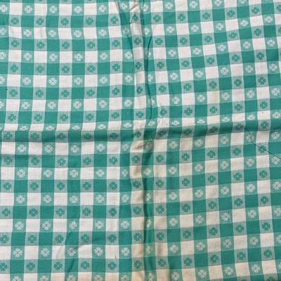 Vintage Green & White Gingham Material