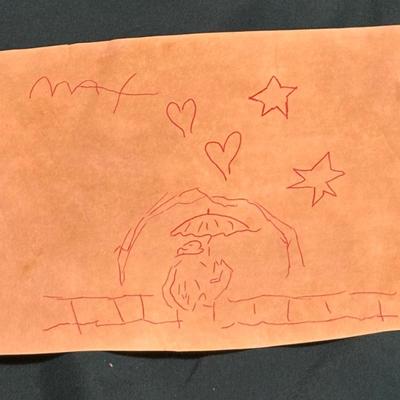 Original Peter Max Art Drawing