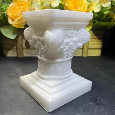2.2 pound Jade Carved Pillar Figure Statue Decor