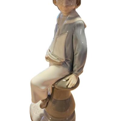 Retired Lladro Boy with Yacht, #4810