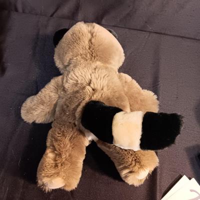 12" STEIFF RACOON AND A MUSICAL ROCKING HORSE