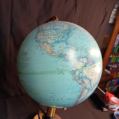 LIGHTED GLOBE OF THE WORLD