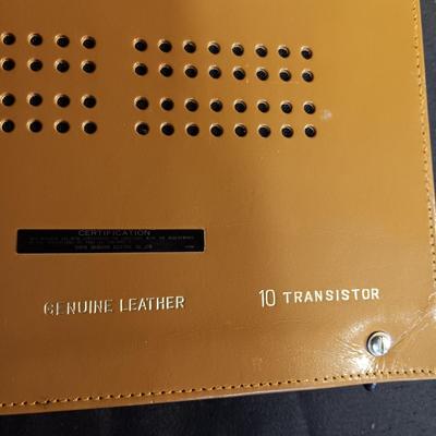 TRANCEL TRANSISTOR 10 RADIO IN A LEATHER CASE