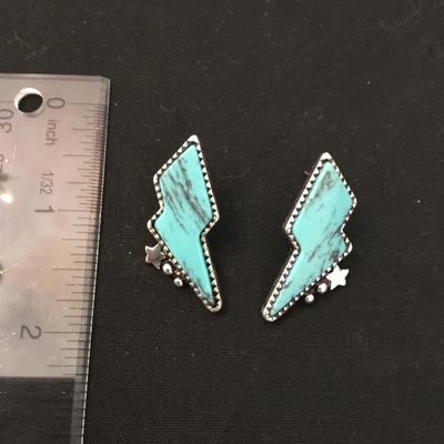 Cute faux stone statement earrings