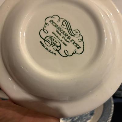Currier and Ives Blue Royal China