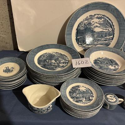 Currier and Ives Blue Royal China