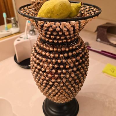 Beaded vase decor