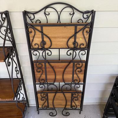 Two Iron and Wood Bakers Racks (PBN-BM)