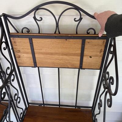 Two Iron and Wood Bakers Racks (PBN-BM)