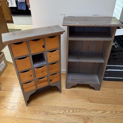 Small Wooden Bookshelf with Apothecary (LR-BM)