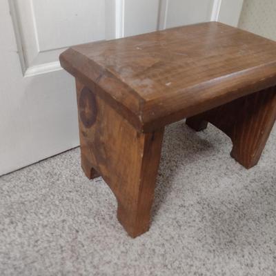 Wooden Foot/Step Stool- Approx 15" x 10" x 11 1/2" Tall