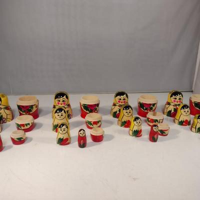 Collection of Russian Nesting Dolls- Four Sets (#1)
