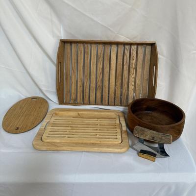 Wooden Tray, Cutting Board, Bowl and More (K-BM)