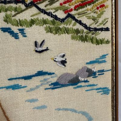 Vintage Framed Needlepoint Art (SR-BM)