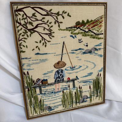 Vintage Framed Needlepoint Art (SR-BM)