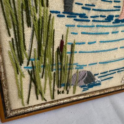 Vintage Framed Needlepoint Art (SR-BM)