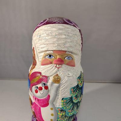 Russian Nesting Dolls- Morozko (Santa) Design (#7)