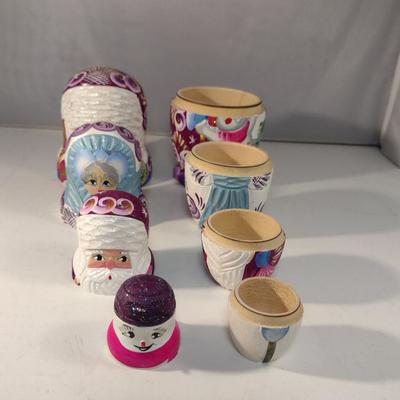 Russian Nesting Dolls- Morozko (Santa) Design (#7)