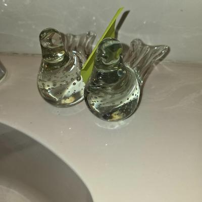Pair of glass birds