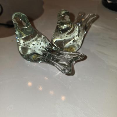 Pair of glass birds